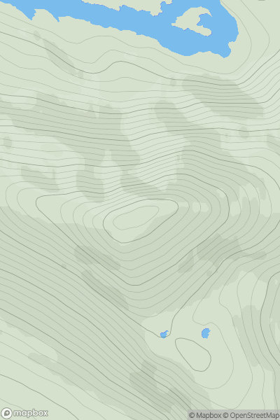Thumbnail image for Stulabhal (Stulaval) [North Uist, South Uist and Nearby Islands] showing contour plot for surrounding peak